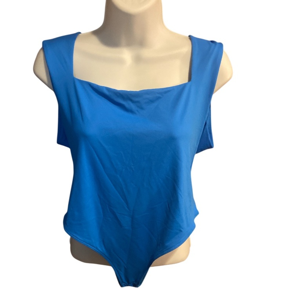 NWT House Of Harlow All Day Contour Blue Bodysuit Size Large